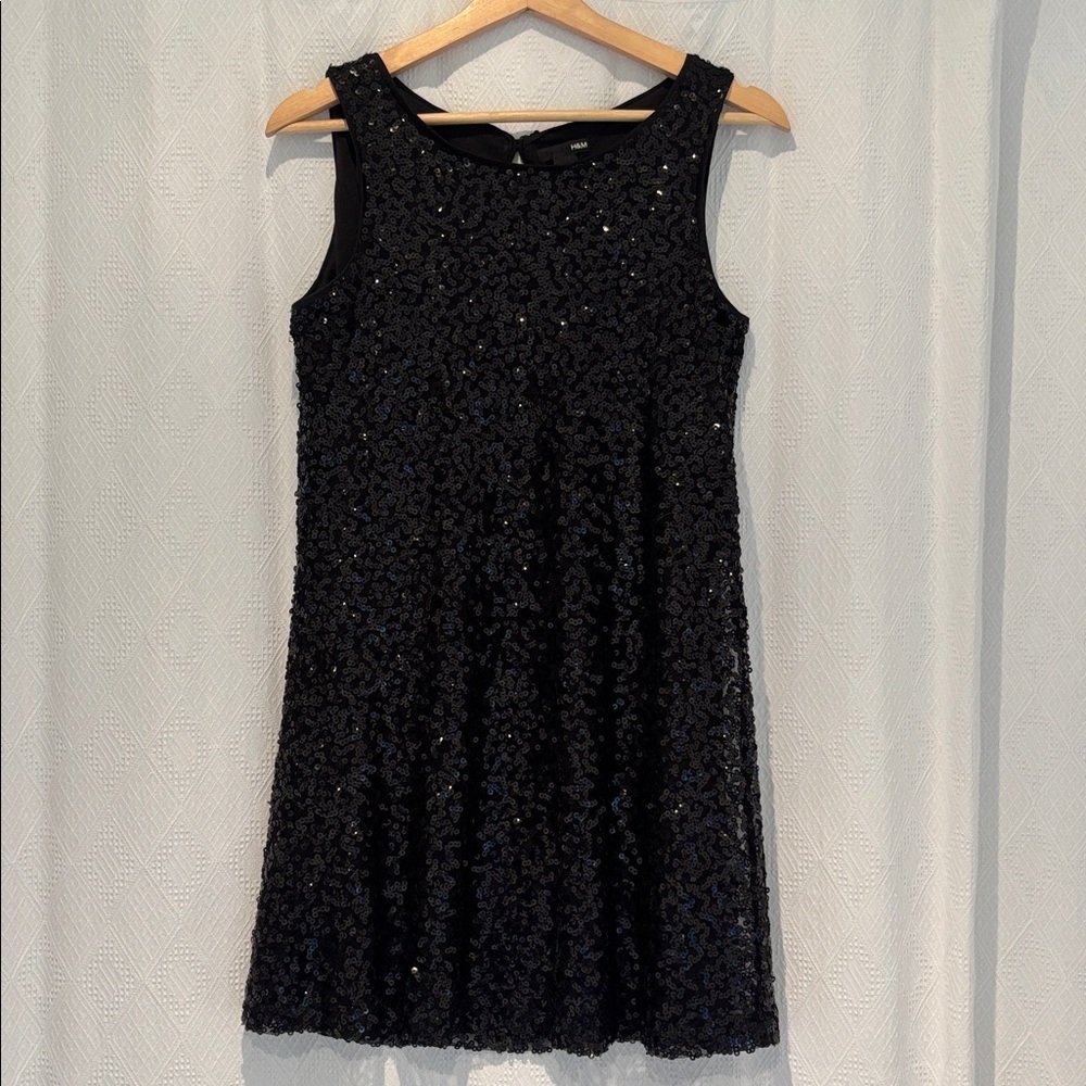 H&M Black Sequin Dress